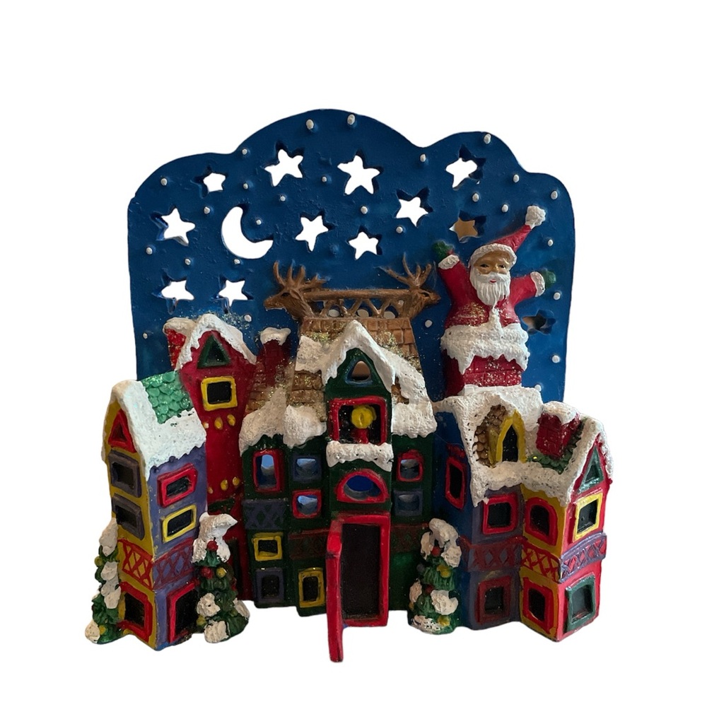 1995 Holiday Workshop 5 1/2” Handpainted Candlelight Scene